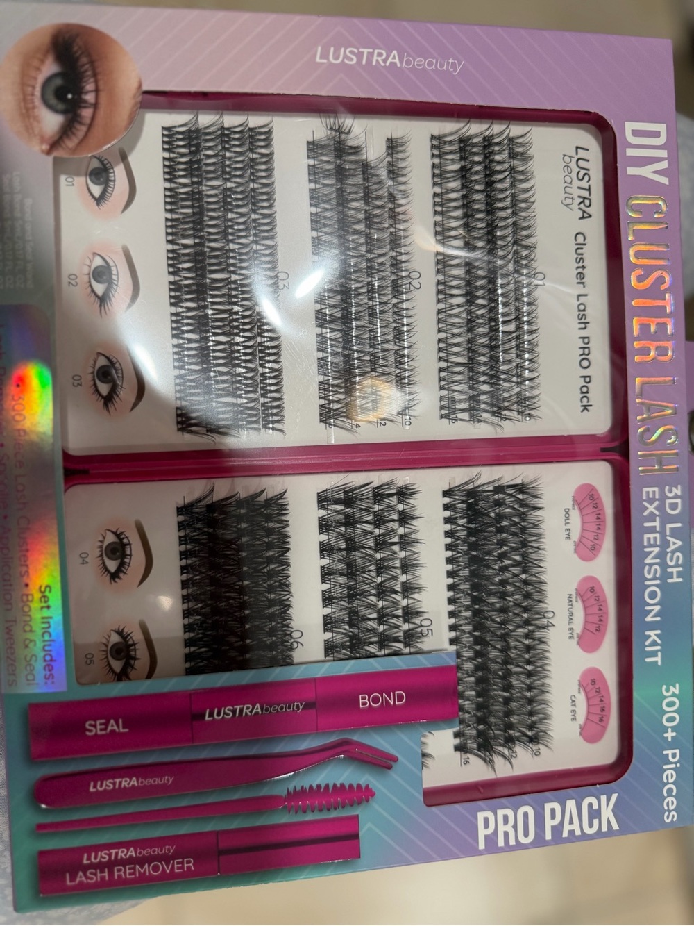 Black DIY Cluster Lash Extension Kit - Pro Pack